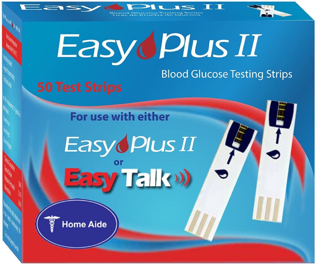 Glucose Test Strips for Easy Plus II pk/50