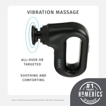 Massager: Portable Full Body Handheld Vibration Massager Three Attachment / Two Settings : Homedics - Image 2