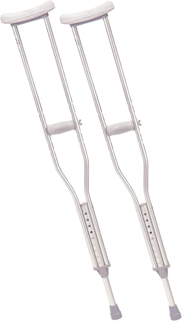 Crutch Aluminum Crutches (Various Sizes) Drive Medical