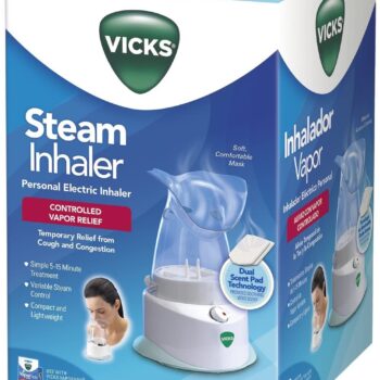 Steam Inhaler : Personal Face Steamer or Inhaler with Soft Face Mask for Targeted Steam Relief-: Vicks