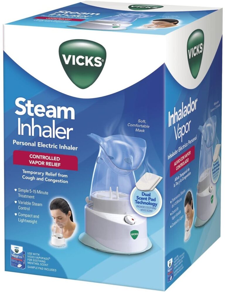 Steam Inhaler : Personal Face Steamer or Inhaler with Soft Face Mask ...