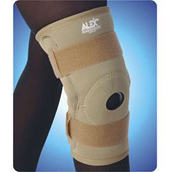 Knee Brace : Neoprene Hinged Knee Brace With Adjustable Buttress Pad – Beige:  Alex Orthopedic