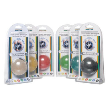 Exercise Ball : Gel Ball Hand Exerciser – (Green Medium, Light Red Soft, Blue Firm) : Cando