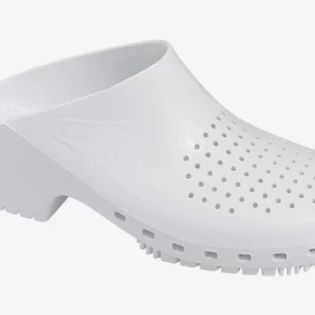Surgical Shoes : White Autoclavable Clog with Ventilation Holes - Size 8-8 1/2-9 : Calzuro