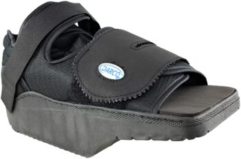 Healing Shoe : Ortho Wedge Healing Shoe Square Toe Black - Darco