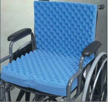 Wheelchair Cushion Eggcrate with Back 18"x32"x3"