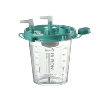 Suction Canister : 1200cc Hi Flo (Green Cover): BEMIS