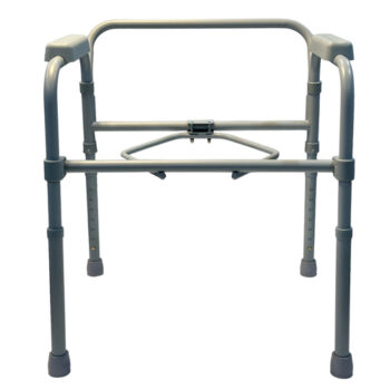 Commode : Folding  Frame Steel Commode with Deep Seat & Plastic Armrest : Complete Medical - Image 3