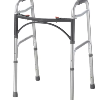 Walker : Deluxe Adult Two Button 5" Walker Without Wheels : Drive Medical