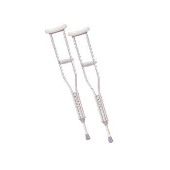 Crutch : Aluminum Crutches - Adult - 5'2" - 5' 10" : Drive Medical 