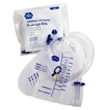 Bag : Urinary Drainage Bag 2000ml With Anti reflux Valve : Med Pride